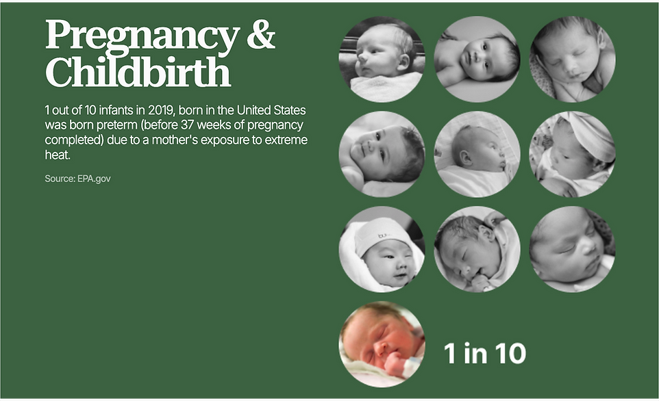Extreme heat and preterm births